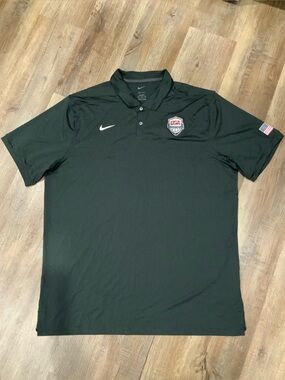 New Nike Dri-FIT Team USA Basketball Black Performance Polo CT1899-010 Men XLT